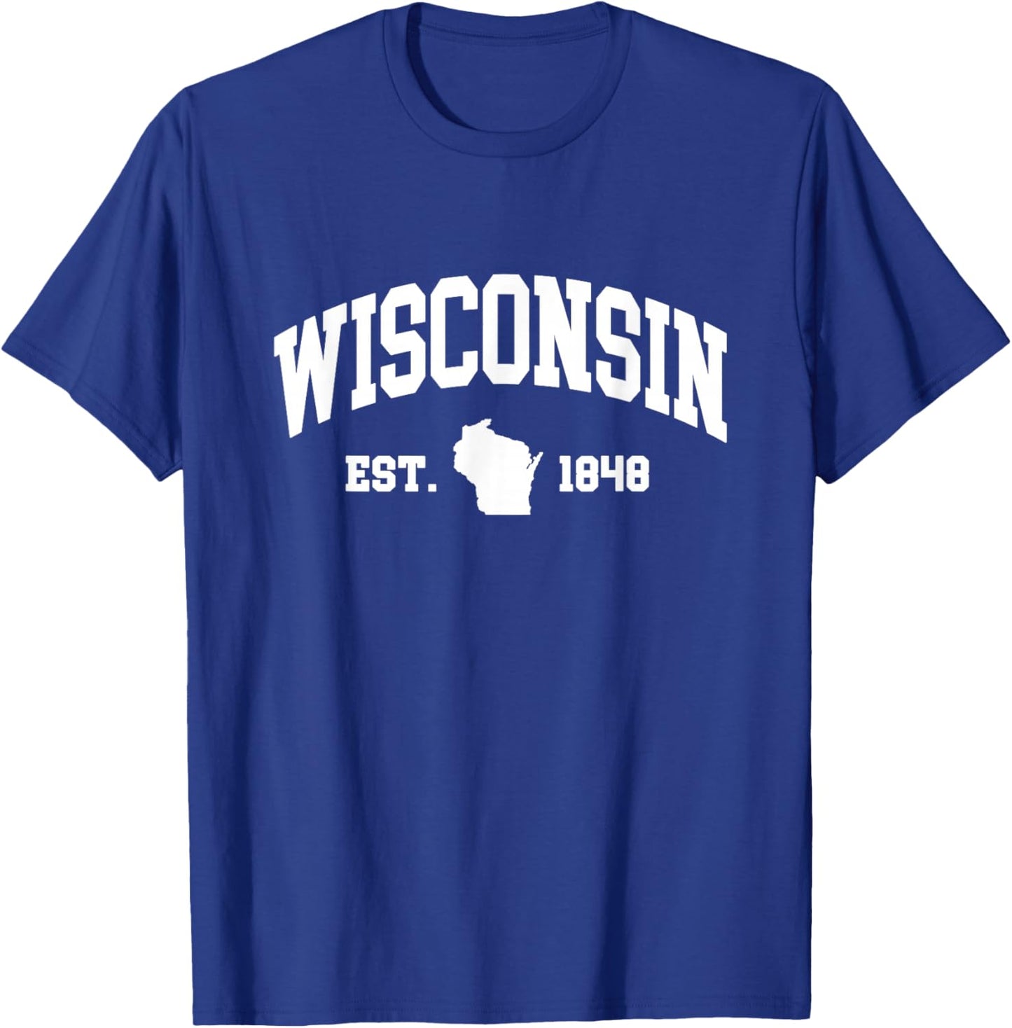 Wisconsin - Est. 1848 - Throwback Classic T-Shirt - T-Shirt | Royal