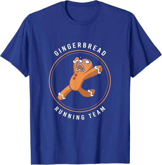 Gingerbread Christmas Cookie Running Team T-Shirt - T-Shirt | Royal