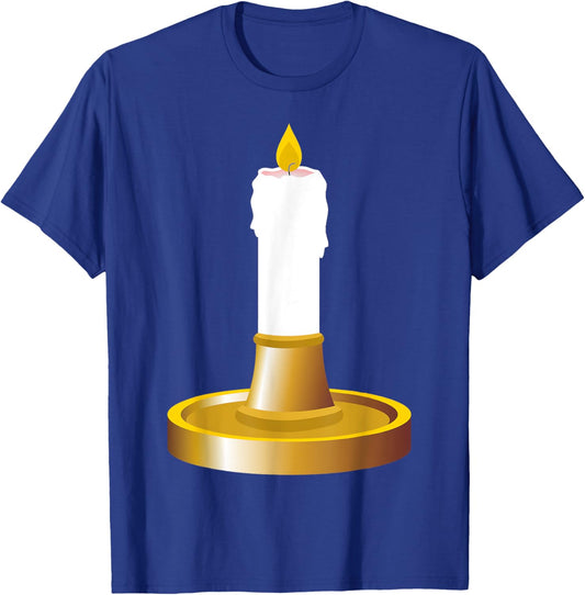 Candlestick Costume Men Women Kids Black Cartoon Cosplay Halloween T-Shirt - T-Shirt | Royal