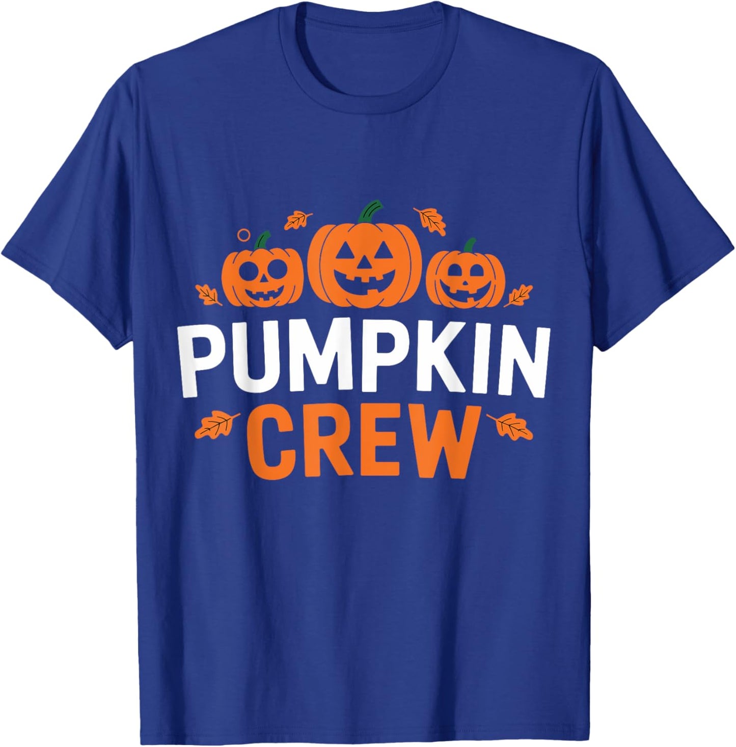 Pumpkin Crew Funny Matching Pumpkin Patch Family T-Shirt - T-Shirt | Royal