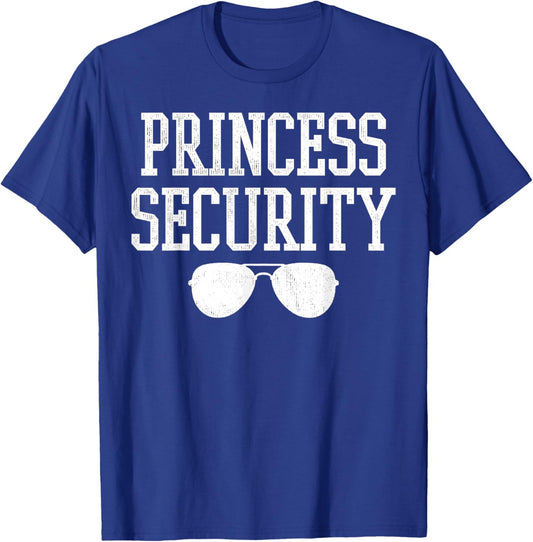Halloween Dad Mom Daughter Adult Costume Princess Security T-Shirt - T-Shirt | Royal