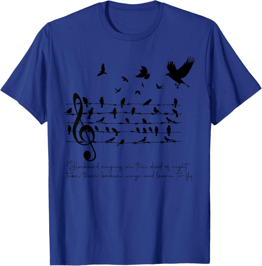 Blackbird Singing In the Dead of Night. T-Shirt - T-Shirt | Royal