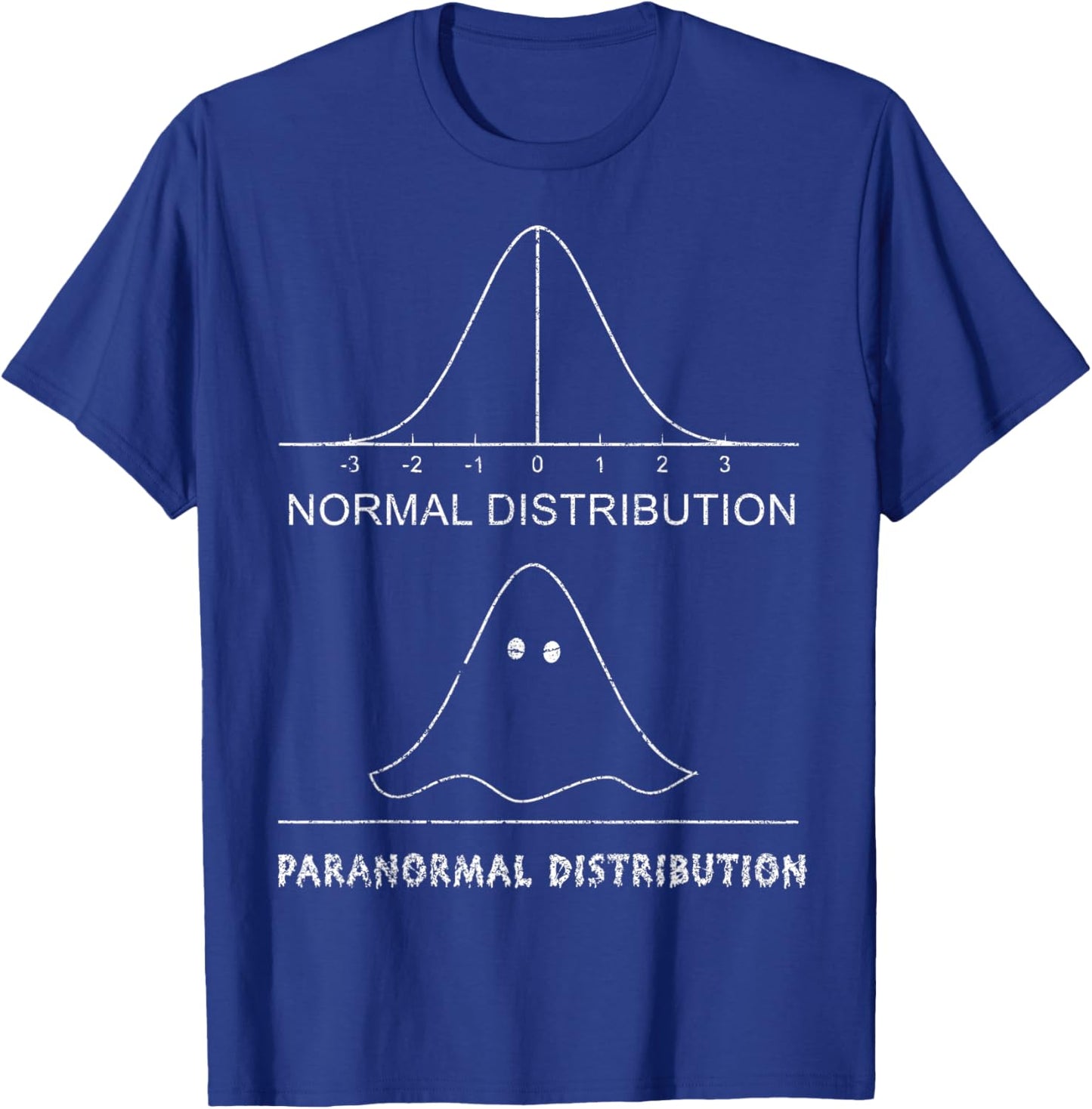 Normal Paranormal Distribution Funny Math Ghost Halloween T-Shirt - T-Shirt | Royal