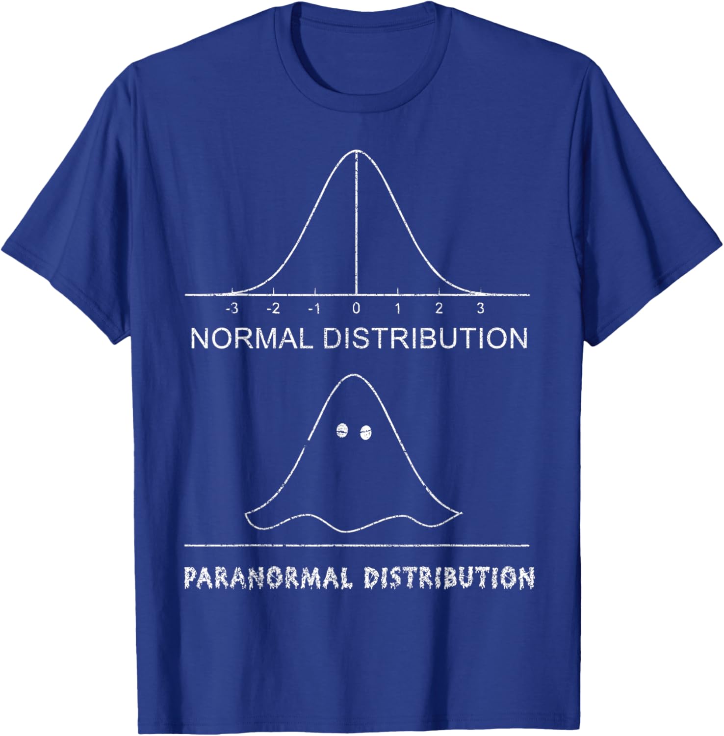 Normal Paranormal Distribution Funny Math Ghost Halloween T-Shirt - T-Shirt | Royal