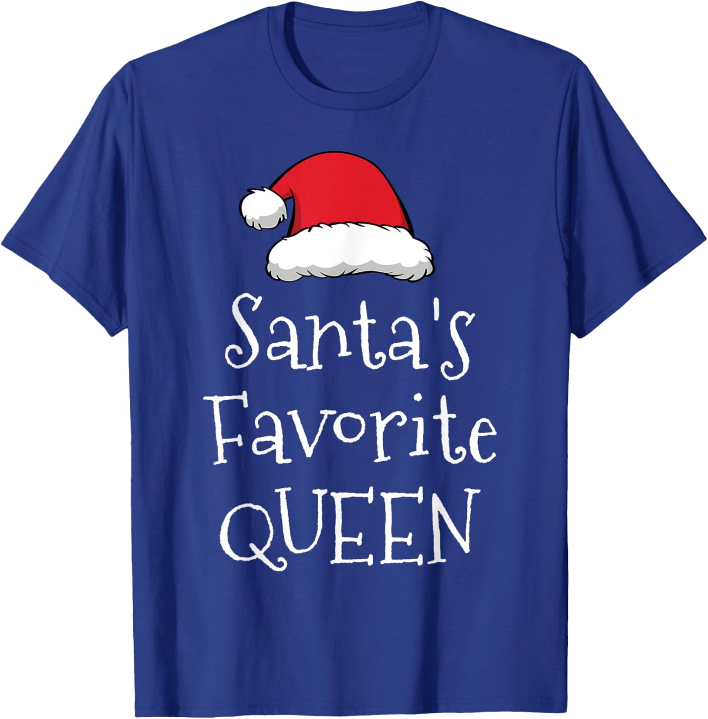 Santas Favorite Queen - Christmas Funny Gift Xmas Pajama T-Shirt - T-Shirt | Royal