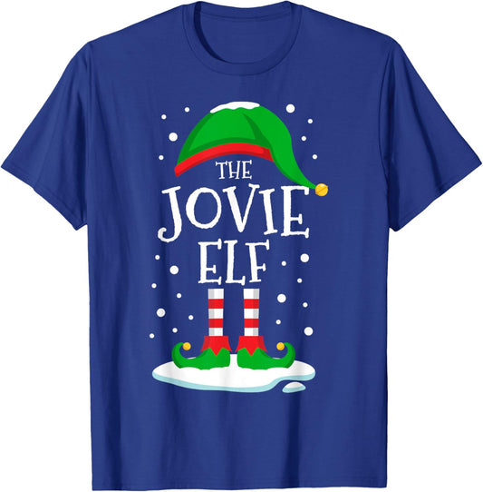 The Jovie Elf Christmas Family Matching Xmas Group Funny T-Shirt - T-Shirt | Royal