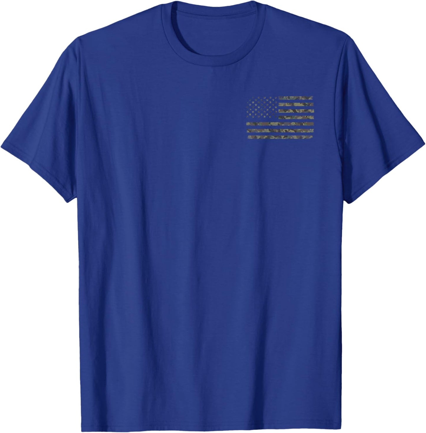 Camouflage American Flag Camo T-Shirt - T-Shirt | Royal
