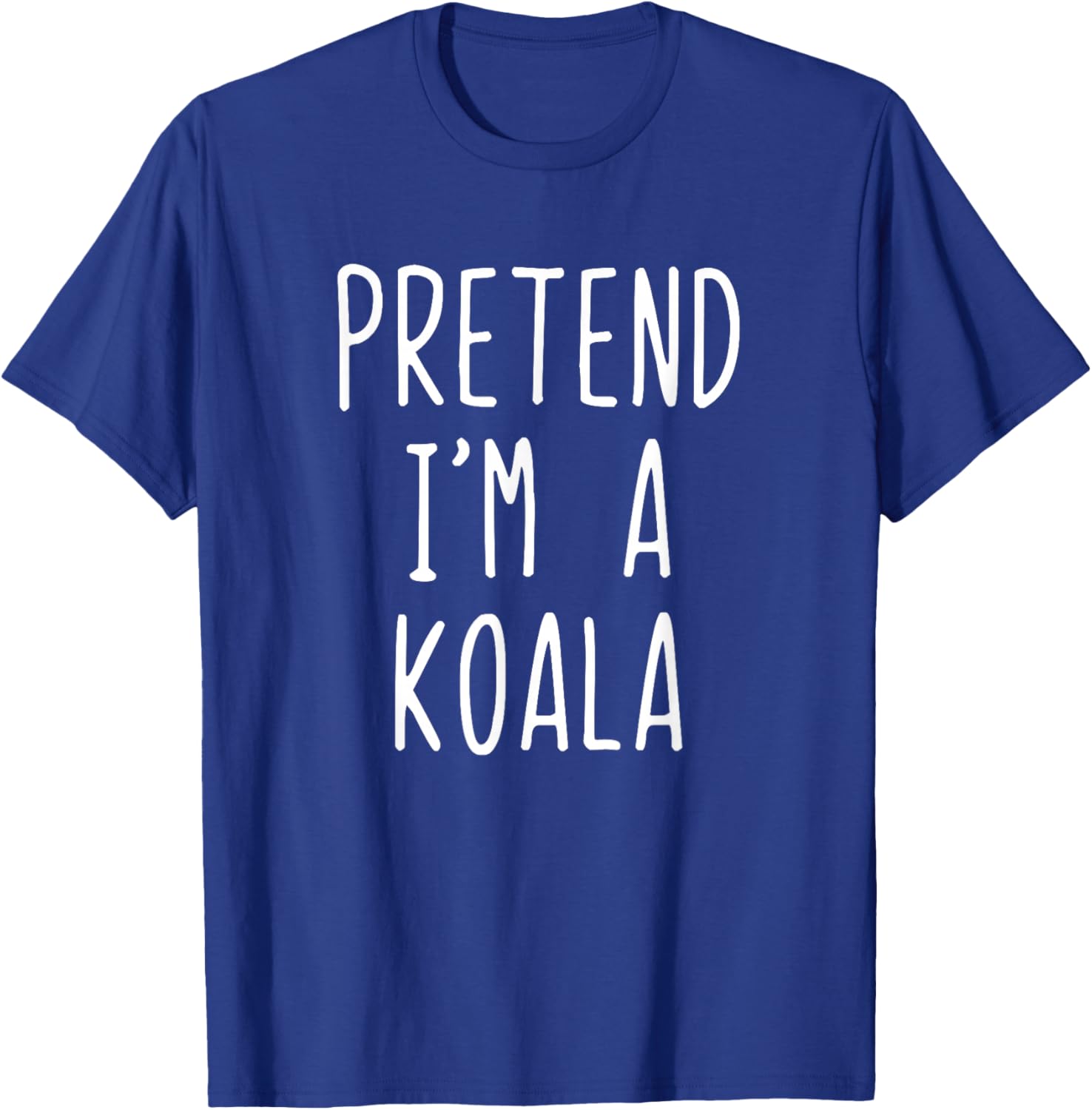Pretend I'm A Koala Costume Halloween Funny Lazy Adult Kids T-Shirt - T-Shirt | Royal