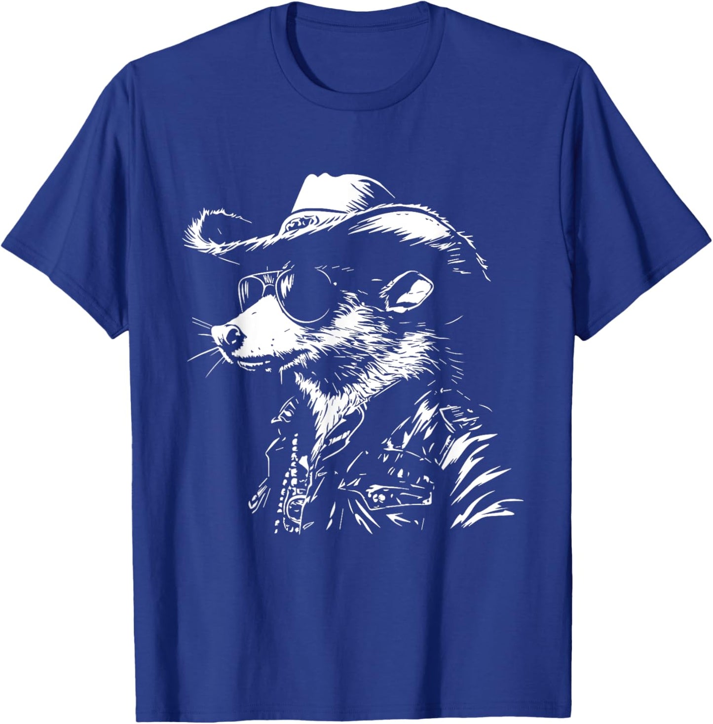 Vintage Possum Opossum Cowboy Graphic T-Shirt - T-Shirt | Royal
