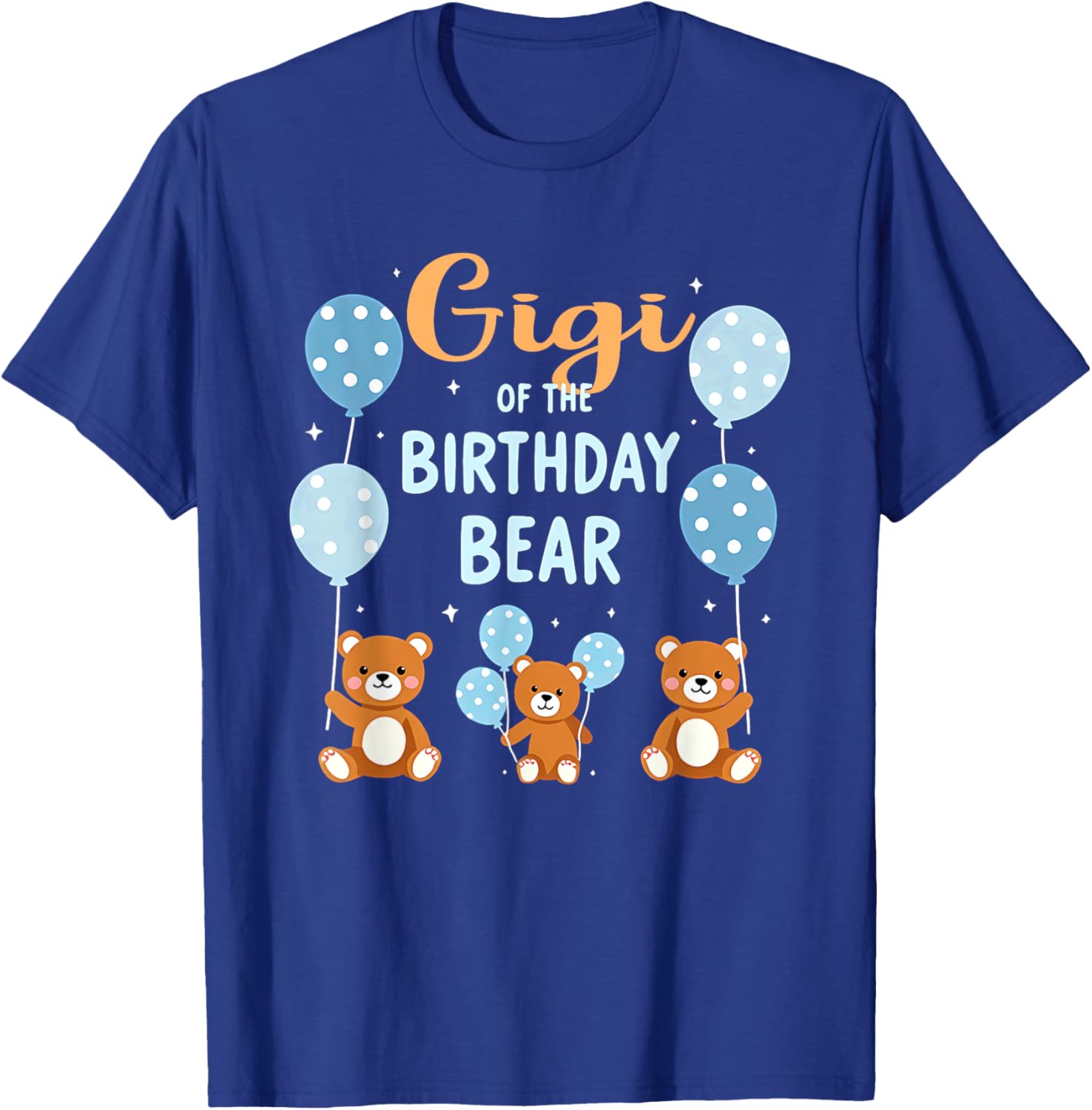 Birthday Bear Grandmother Gigi Of The Birthday Boy T-Shirt - T-Shirt | Royal