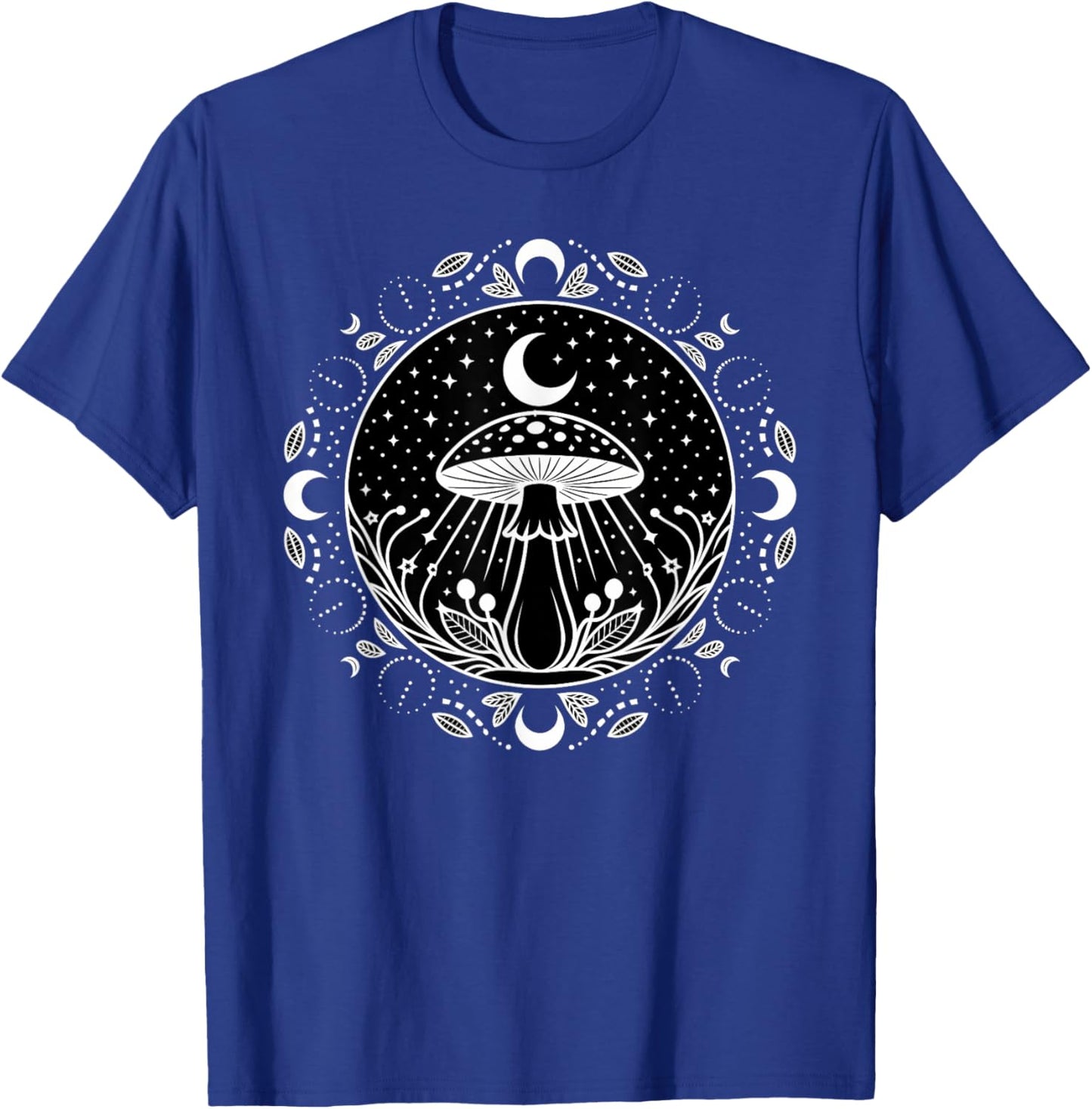 Witchcraft Moonphase Mushroom T-Shirt - T-Shirt | Royal