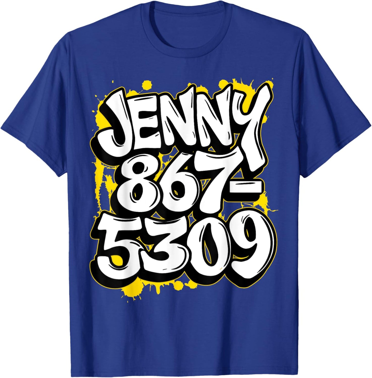 Nostalgic Jenny Phone Number 867-5309 Funny 80s Retro T-Shirt - T-Shirt | Royal