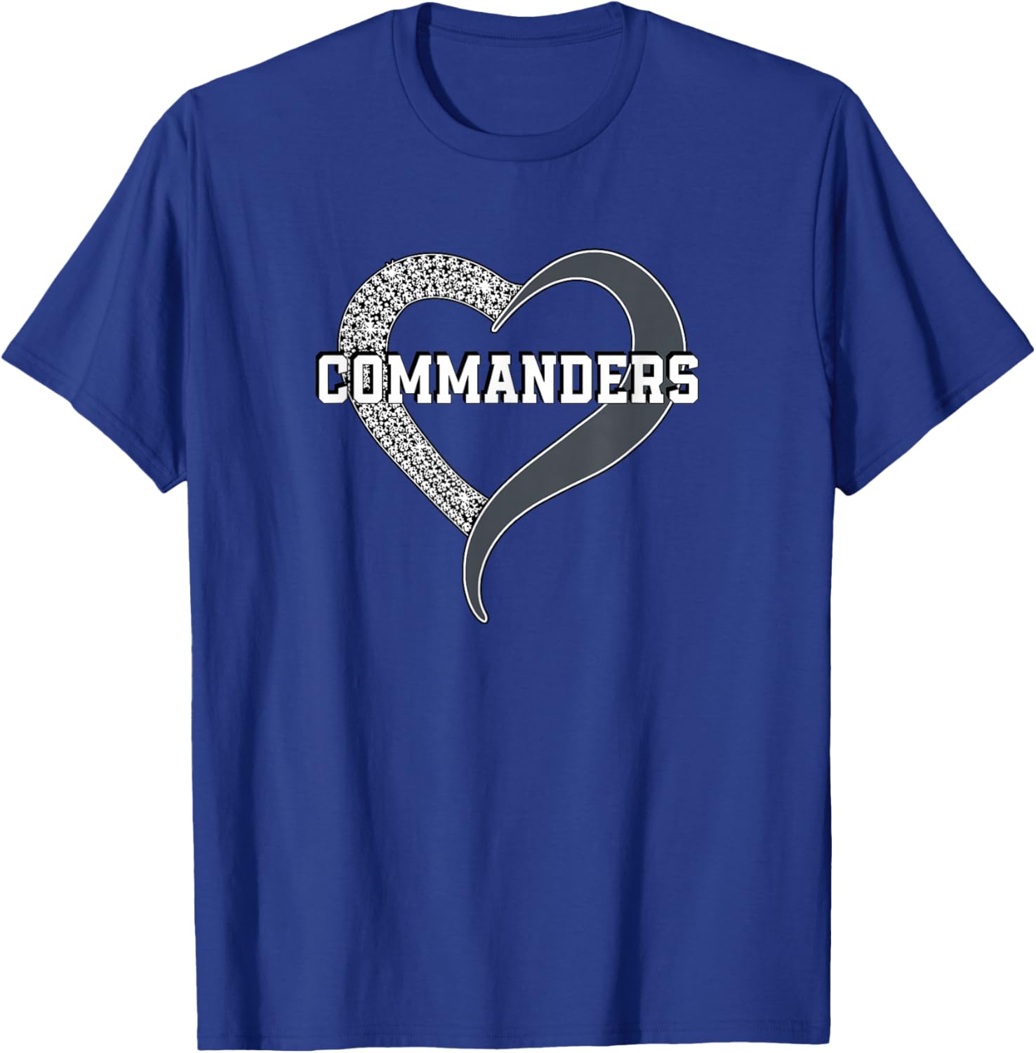 Commanders Washington County Diamond Heart HS T-Shirt - T-Shirt | Royal