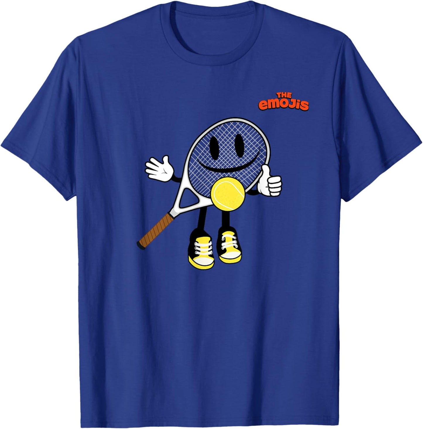 Emoji Tennis Racket Sports Thumb Up T-Shirt - T-Shirt | Royal