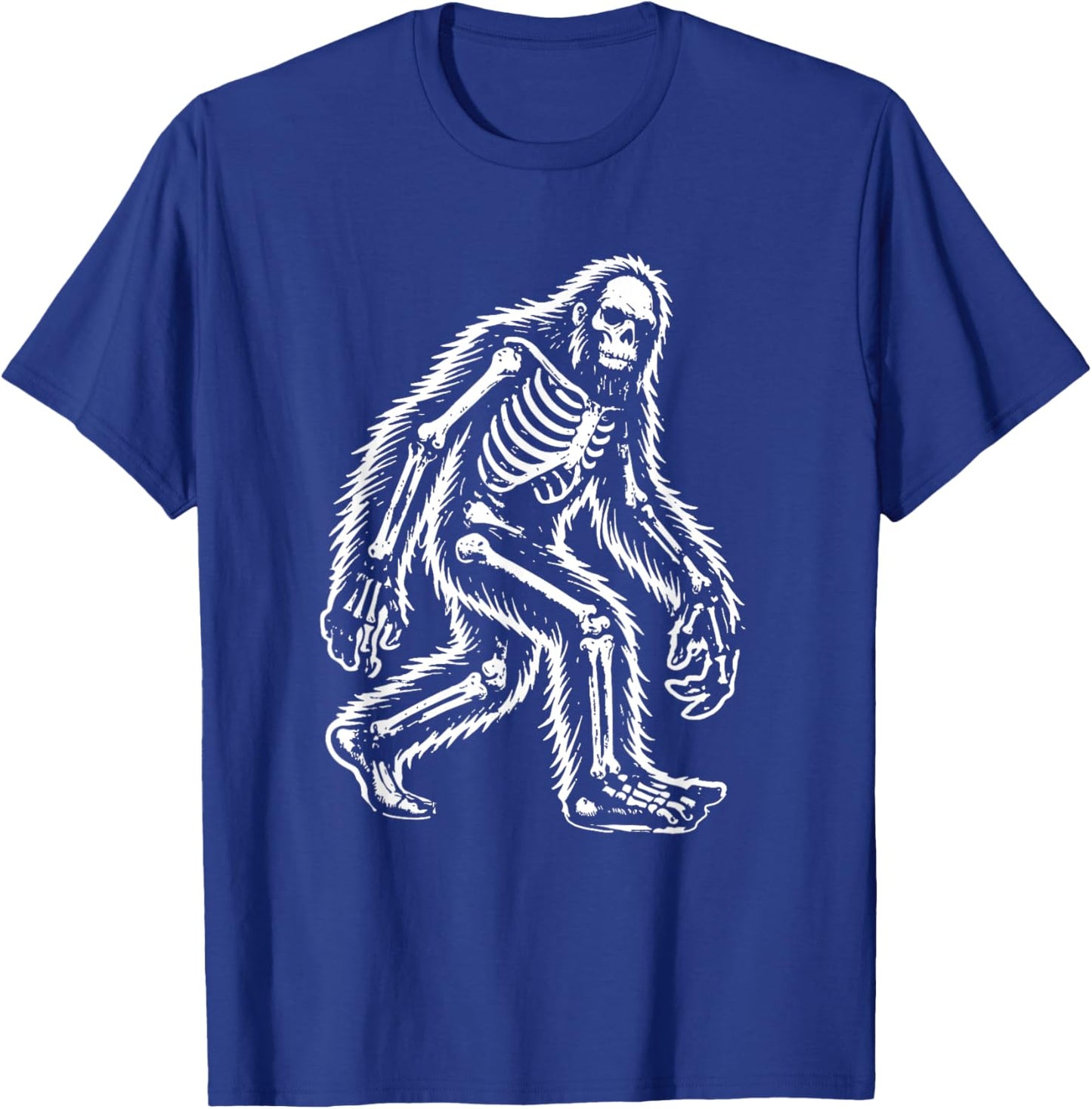Funny Bigfoot Sasquatch Halloween skeleton men kids T-Shirt - T-Shirt | Royal