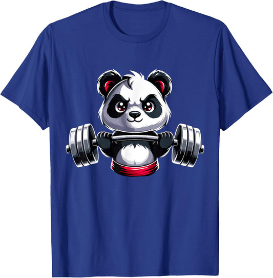 Panda Workout Fitness Gym Bodybuilder Weightlifting T-Shirt - T-Shirt | Royal