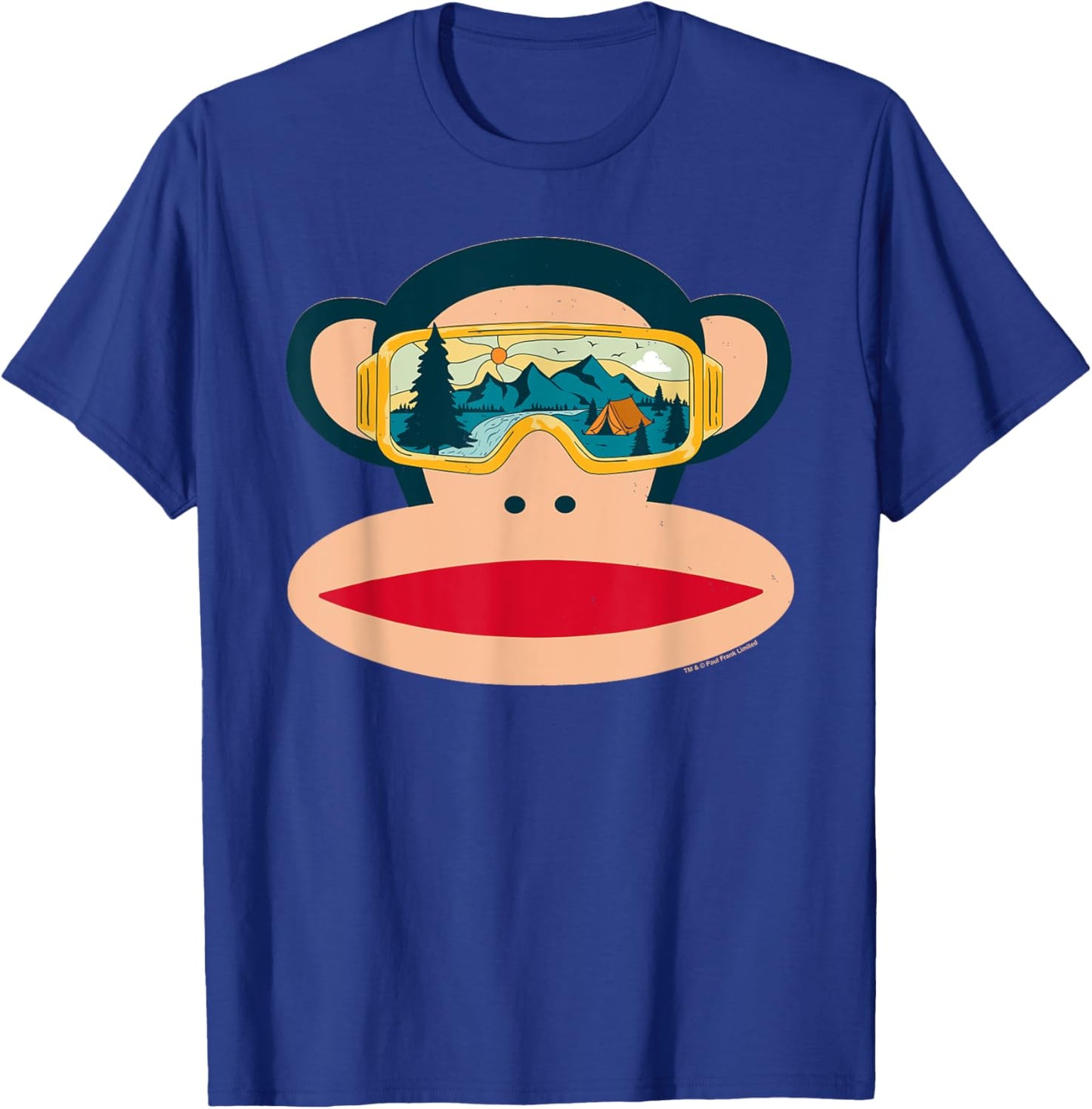 Paul Frank Julius The Monkey In Nature Goggles T-Shirt - T-Shirt | Royal