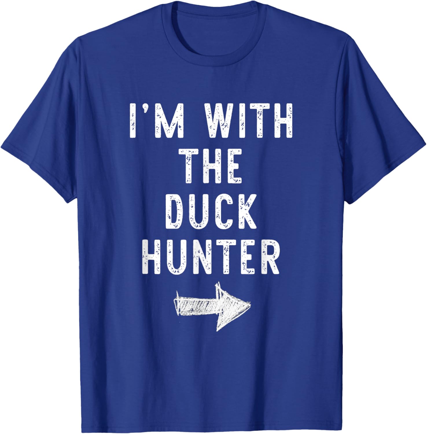 I'm With The Duck Hunter Costume Halloween Matching Couple T-Shirt - T-Shirt | Royal