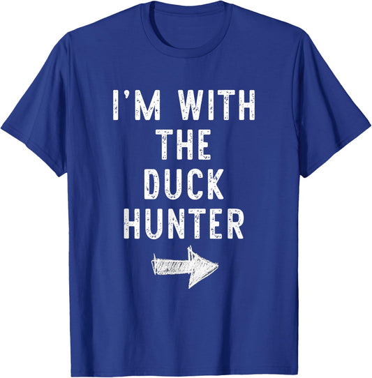 I'm With The Duck Hunter Costume Halloween Matching Couple T-Shirt - T-Shirt | Royal