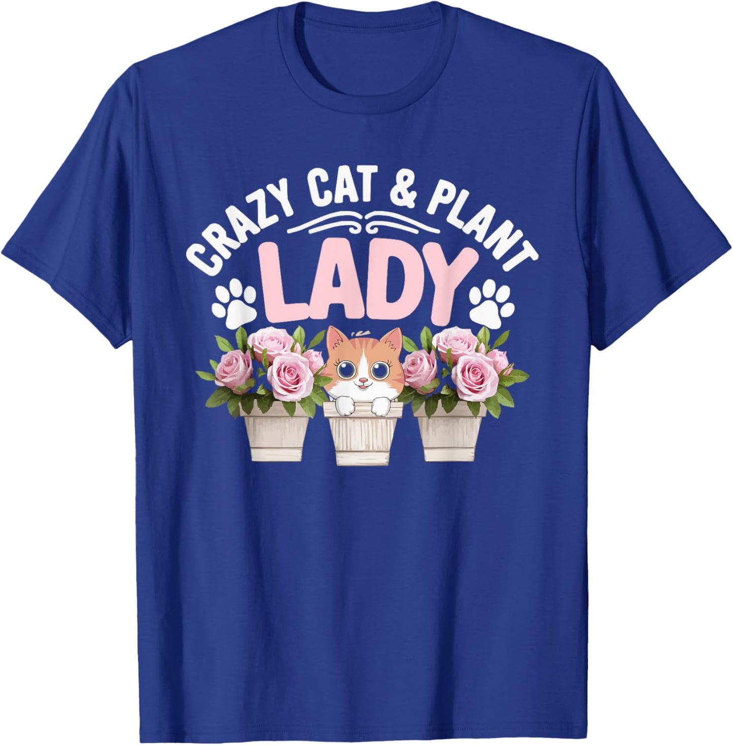 Gardening Cat Kitty Meow Animal Pet Garden Lover Gardener T-Shirt - T-Shirt | Royal