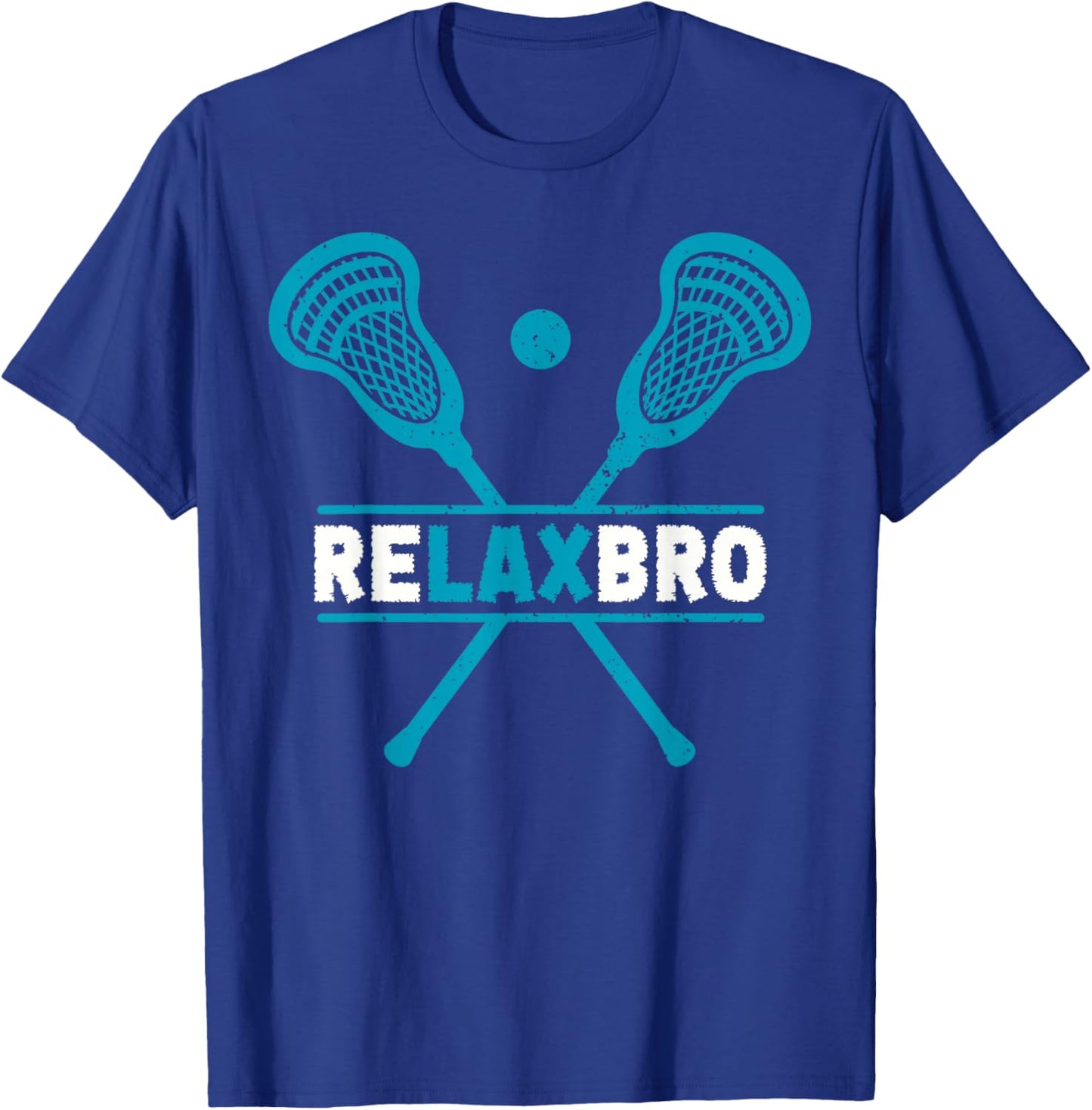 Funny Lacrosse Player Humor Relax Bro Lax Sports Athlete T-Shirt - T-Shirt | Royal