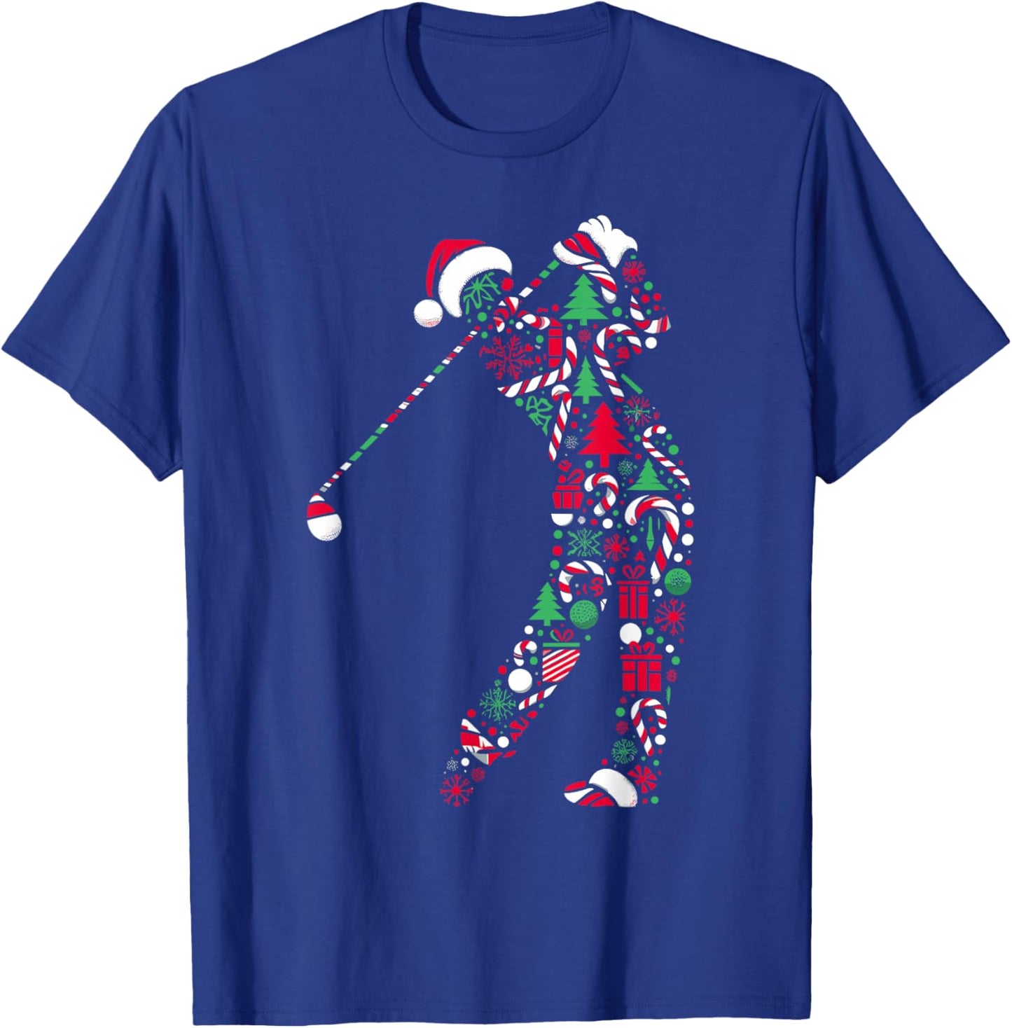 Christmas Tree Candy Golf Santa Christmas Kids T-Shirt - T-Shirt | Royal
