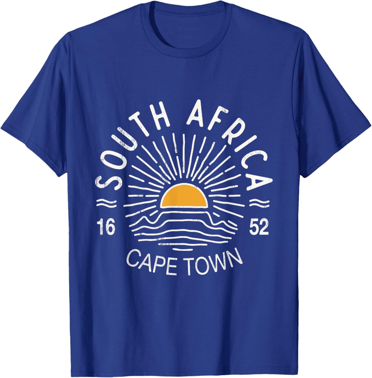 Cape Town South Africa Souvenir Vintage Retro Sunset T-Shirt - T-Shirt | Royal