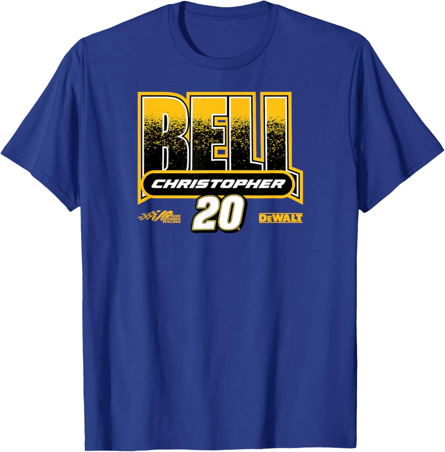NASCAR - Christopher Bell 20 Joe Gibbs Racing Black T-Shirt - T-Shirt | Royal