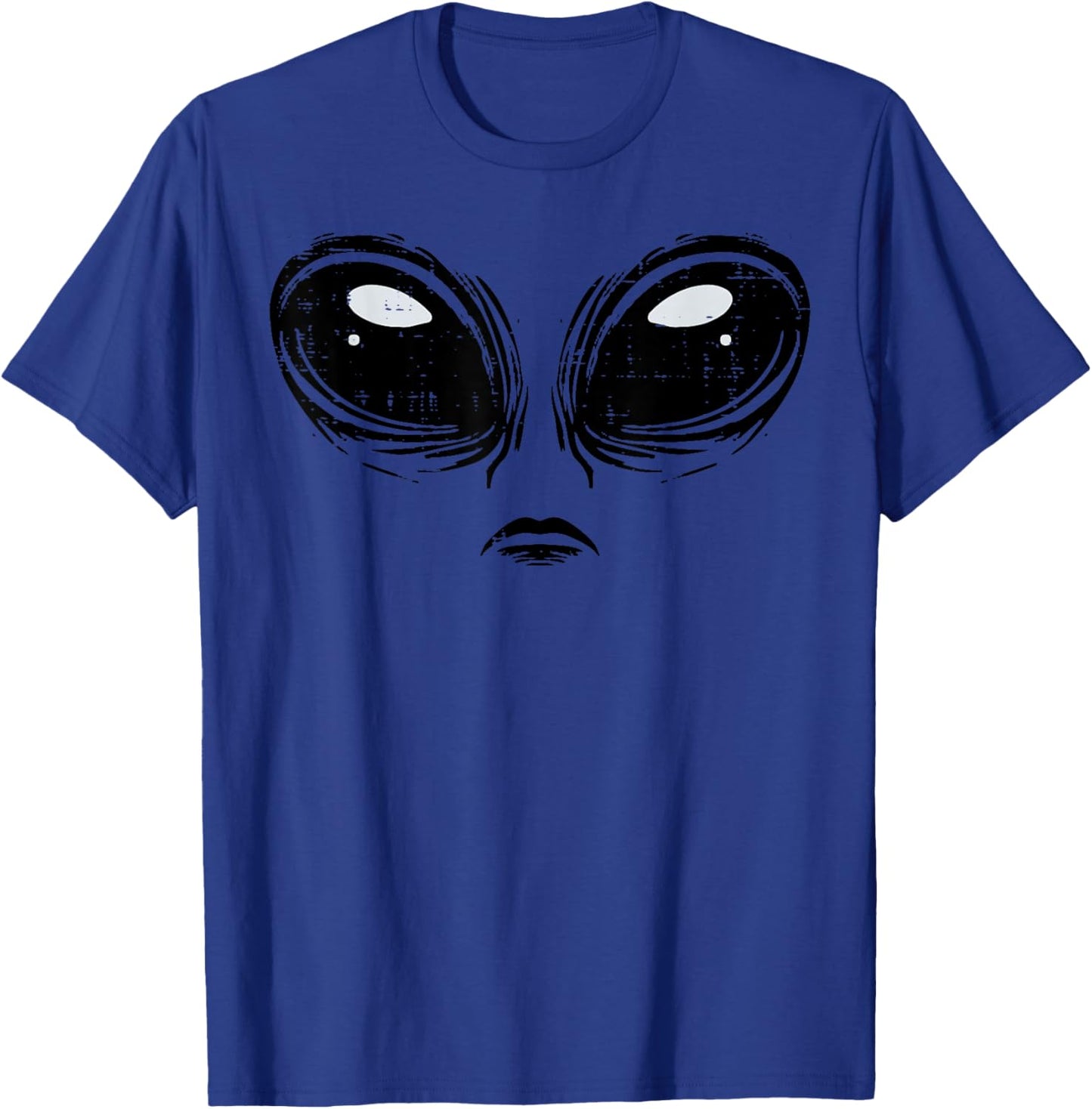 Alien Face Big Eyes Extraterrestrial Costume Men Women Kids T-Shirt - T-Shirt | Royal