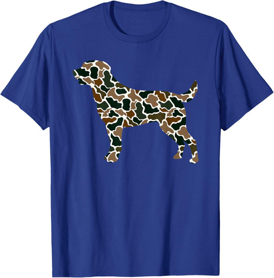 Cute Camo Paw Print Pet Owner Camouflage Paw Print Dog Lover T-Shirt - T-Shirt | Royal