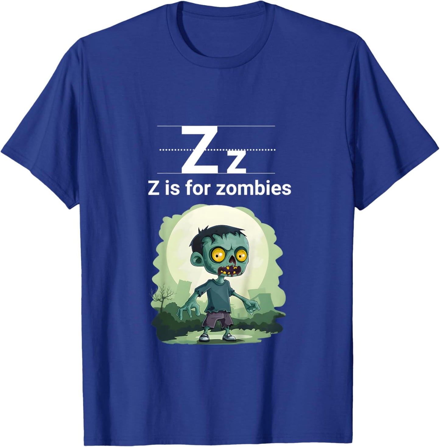 Kids Halloween Zombie Z is for Zombies for Kids T-Shirt - T-Shirt | Royal