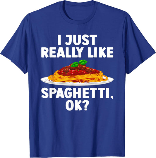Best Spaghetti Design Women Kids Italian Pasta Lover T-Shirt - T-Shirt | Royal