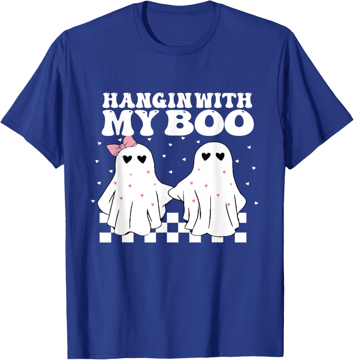 Hangin' With my Boo Couples Halloween Adult Costume His her T-Shirt - T-Shirt | Royal