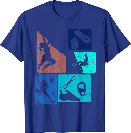 Funny Rock Climbing Bouldering Enthusiasts Men Women Kids T-Shirt - T-Shirt | Royal