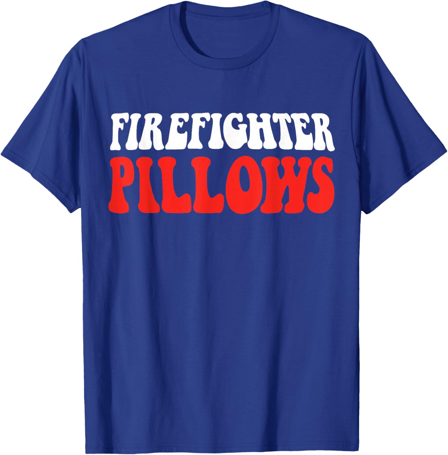 Firefighter Pillows Retro - Black, - Small T-Shirt - T-Shirt | Royal