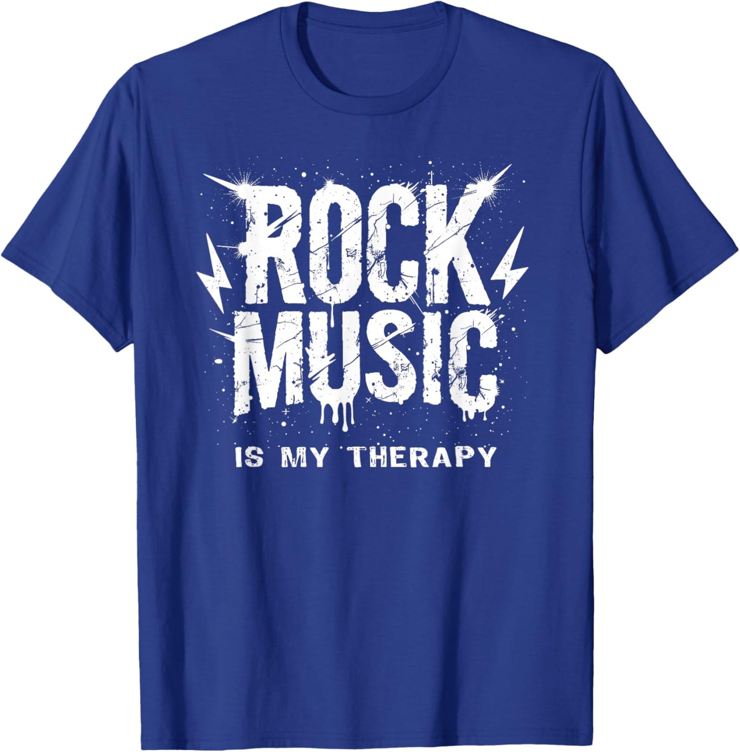 Rock Music Is My Therapy T-Shirt - T-Shirt | Royal