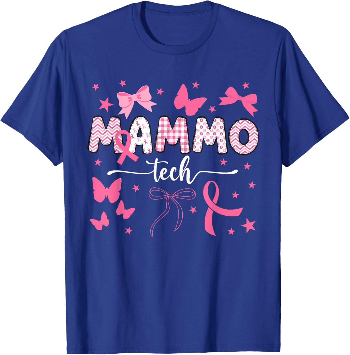 Mammo Tech Breast Cancer Awareness Month Rad Tech Radiology T-Shirt - T-Shirt | Royal