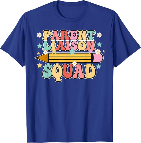 School Parent Liaison Squad Retro Back to School T-Shirt - T-Shirt | Royal