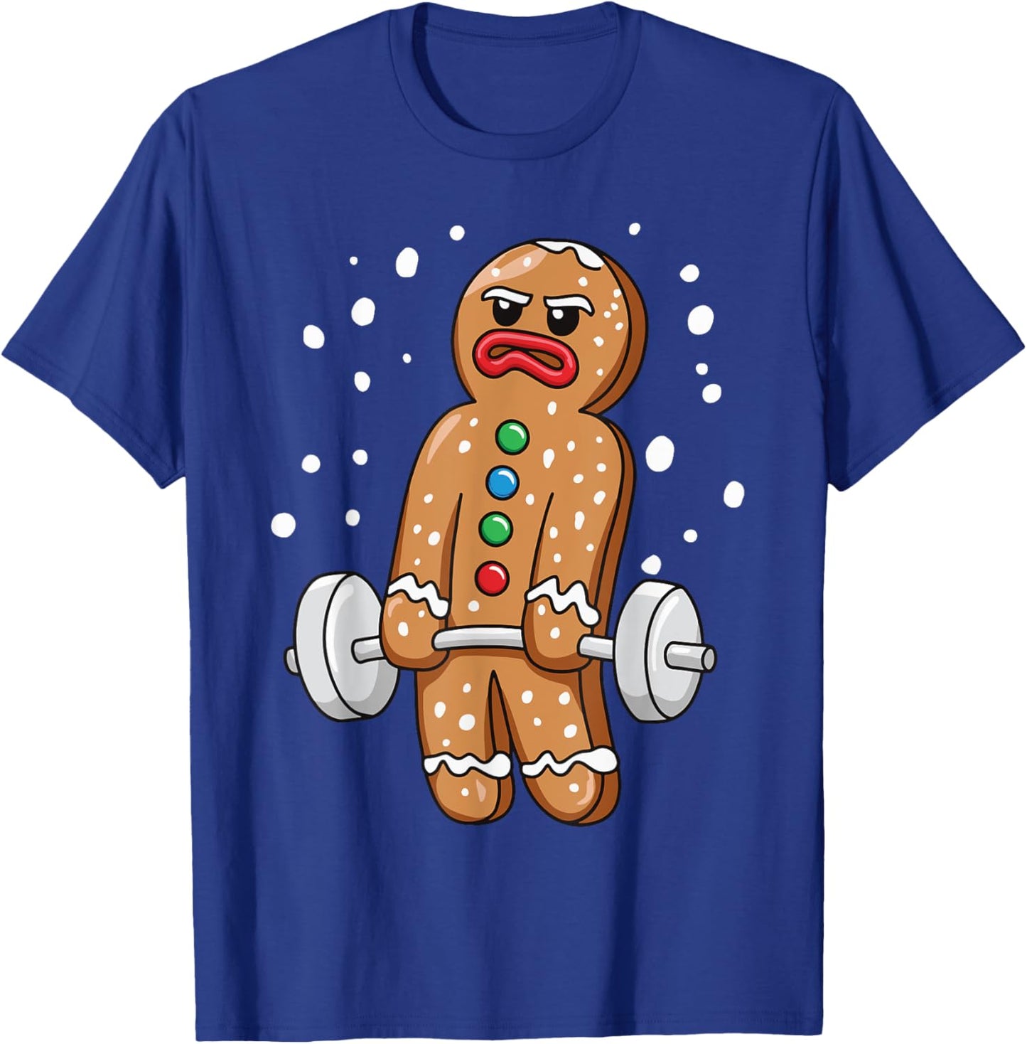 Gingerbread Weightlifting Workout Bodybuilding T-Shirt - T-Shirt | Royal