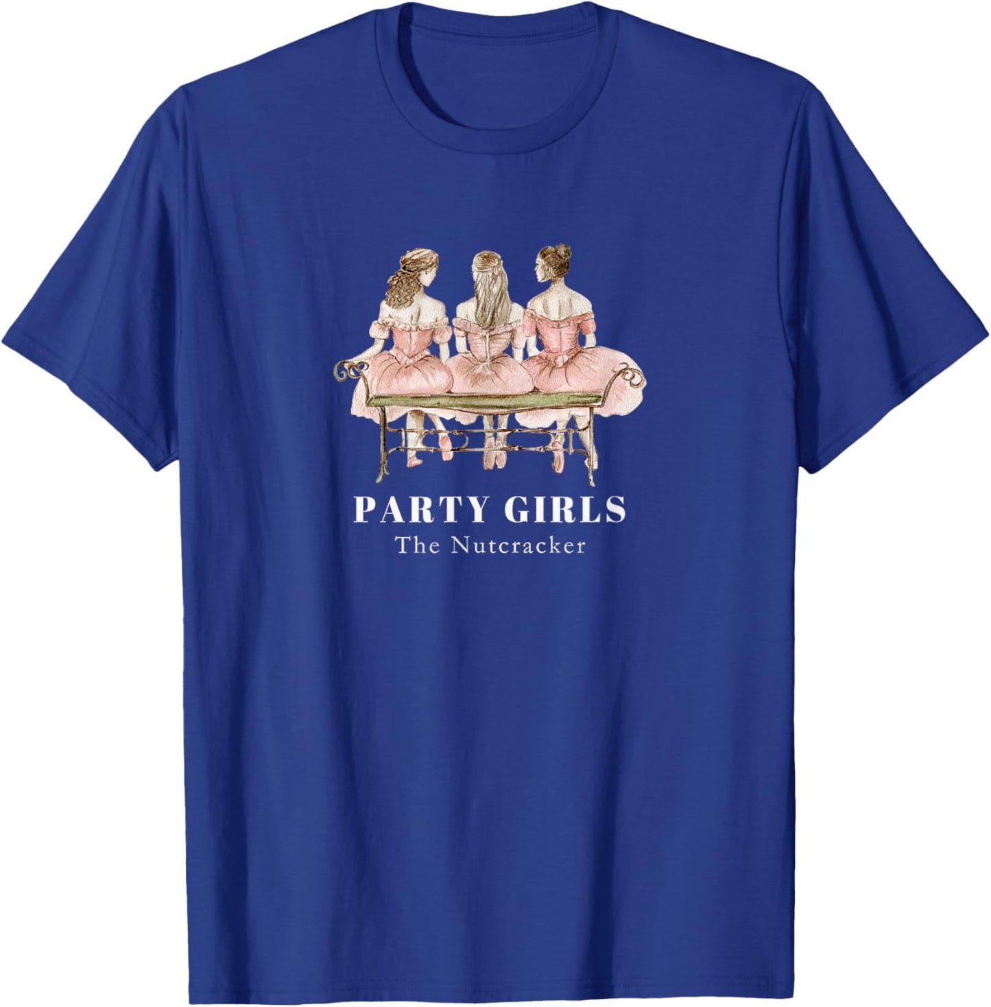 Nutcracker Party Girls Scene Christmas Ballet Dancer Graphic T-Shirt - T-Shirt | Royal