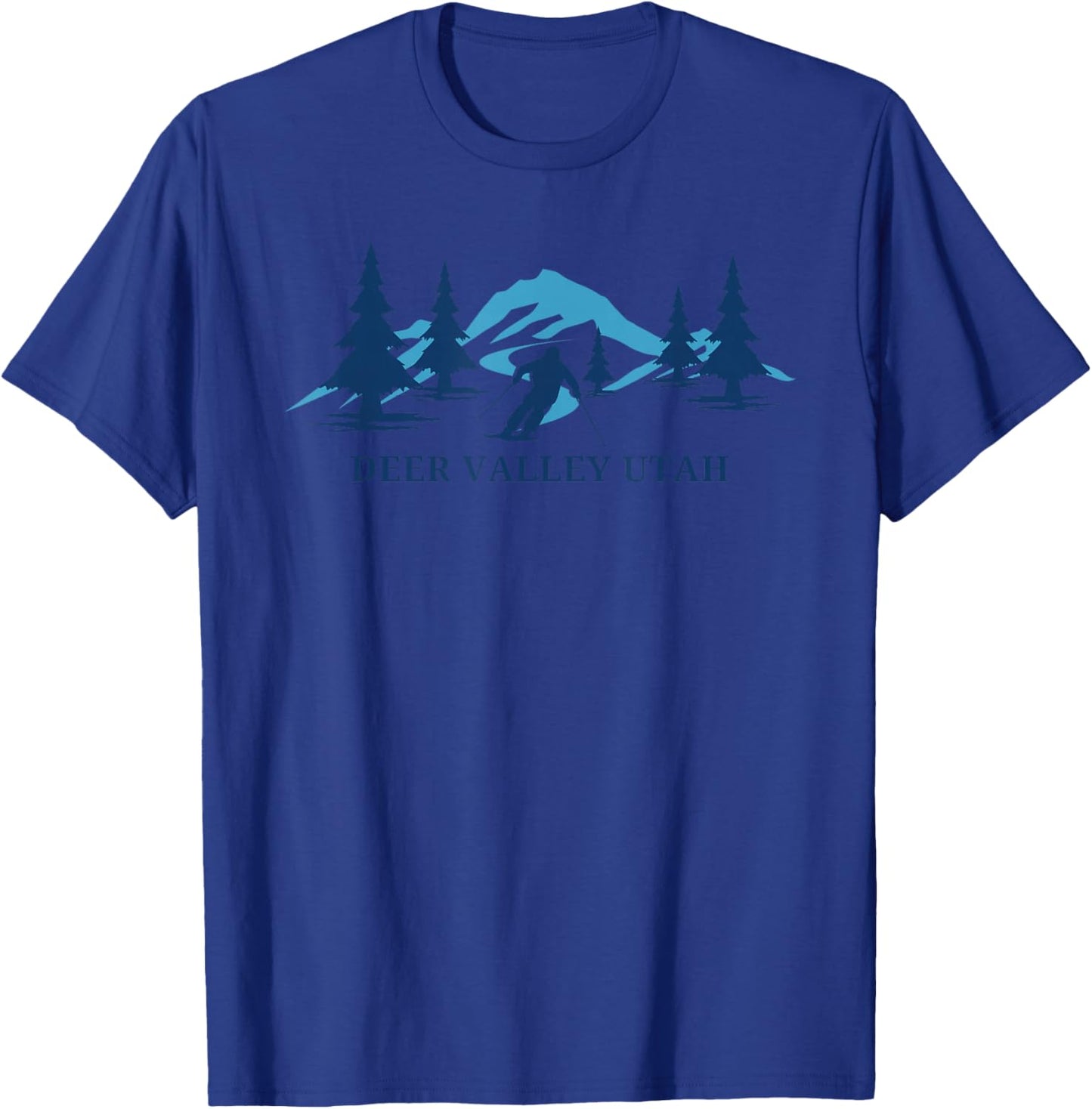 Deer Valley Utah Ski Resort Mountains T-Shirt - T-Shirt | Royal