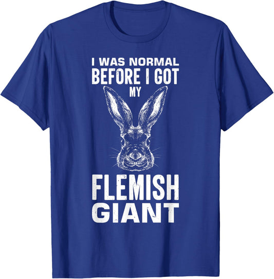 Rabbit Lover Design with Flemish Giant T-Shirt - T-Shirt | Royal