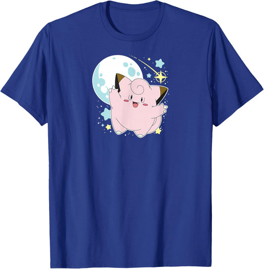 Pokémon - Clefairy Celestial Moon and Stars T-Shirt - T-Shirt | Royal