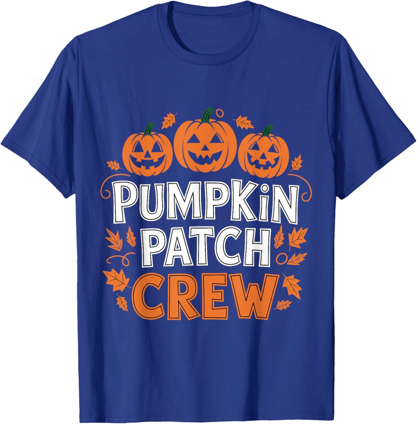 Pumpkin Patch Crew Funny Pumpkin Patch Squad Thanksgiving T-Shirt - T-Shirt | Royal