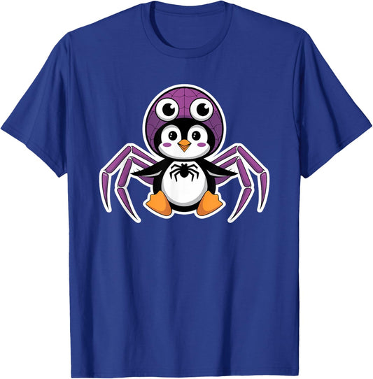 Penguin Halloween Cute Spider Costume T-Shirt - T-Shirt | Royal