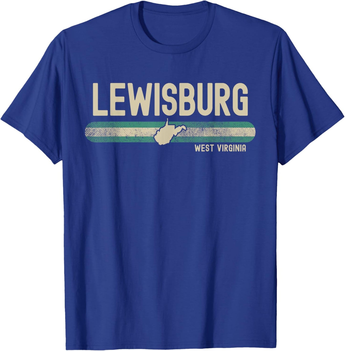 Lewisburg WV | West Virginia | Travel & 80s Style T-Shirt - T-Shirt | Royal