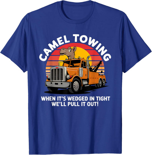 Camel Towing Funny Retro Adult Humor 2025 Hillbilly Costume T-Shirt - T-Shirt | Royal