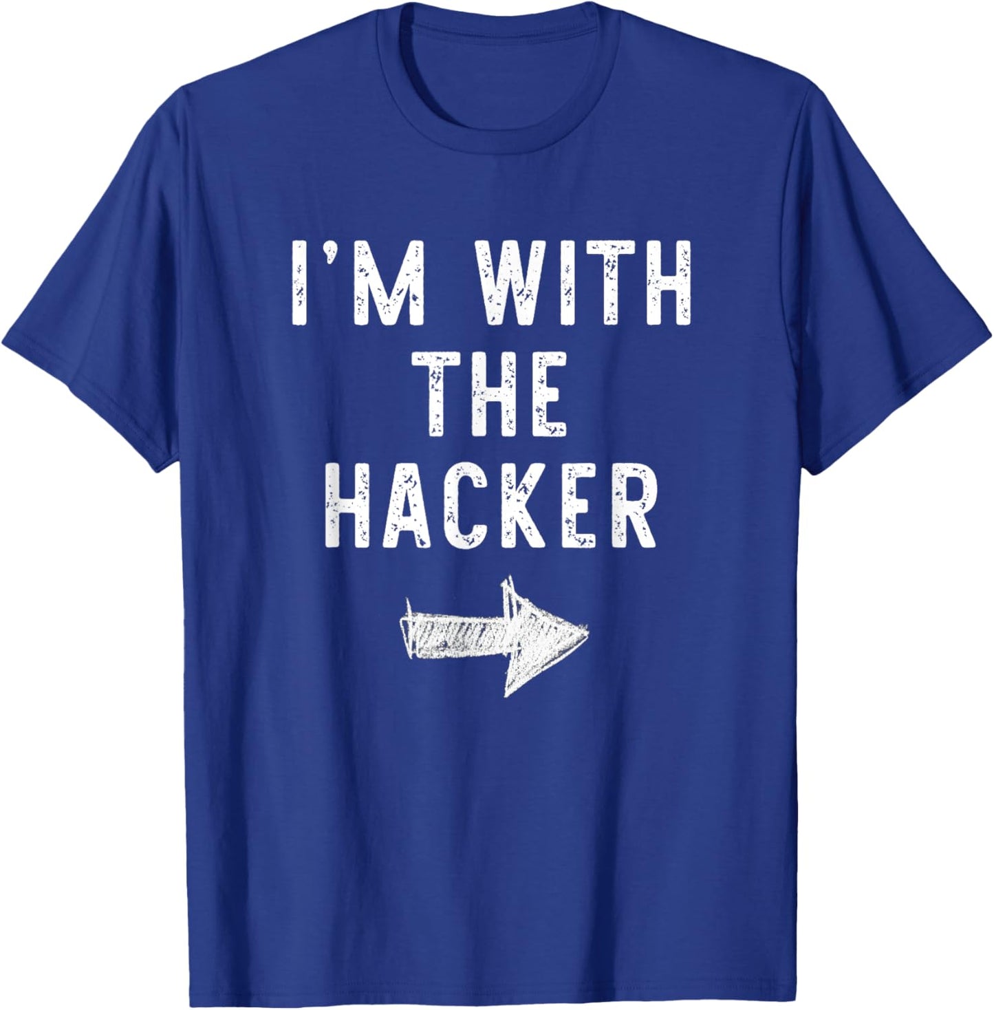 I'm With The Hacker Costume Halloween Matching Couple T-Shirt - T-Shirt | Royal