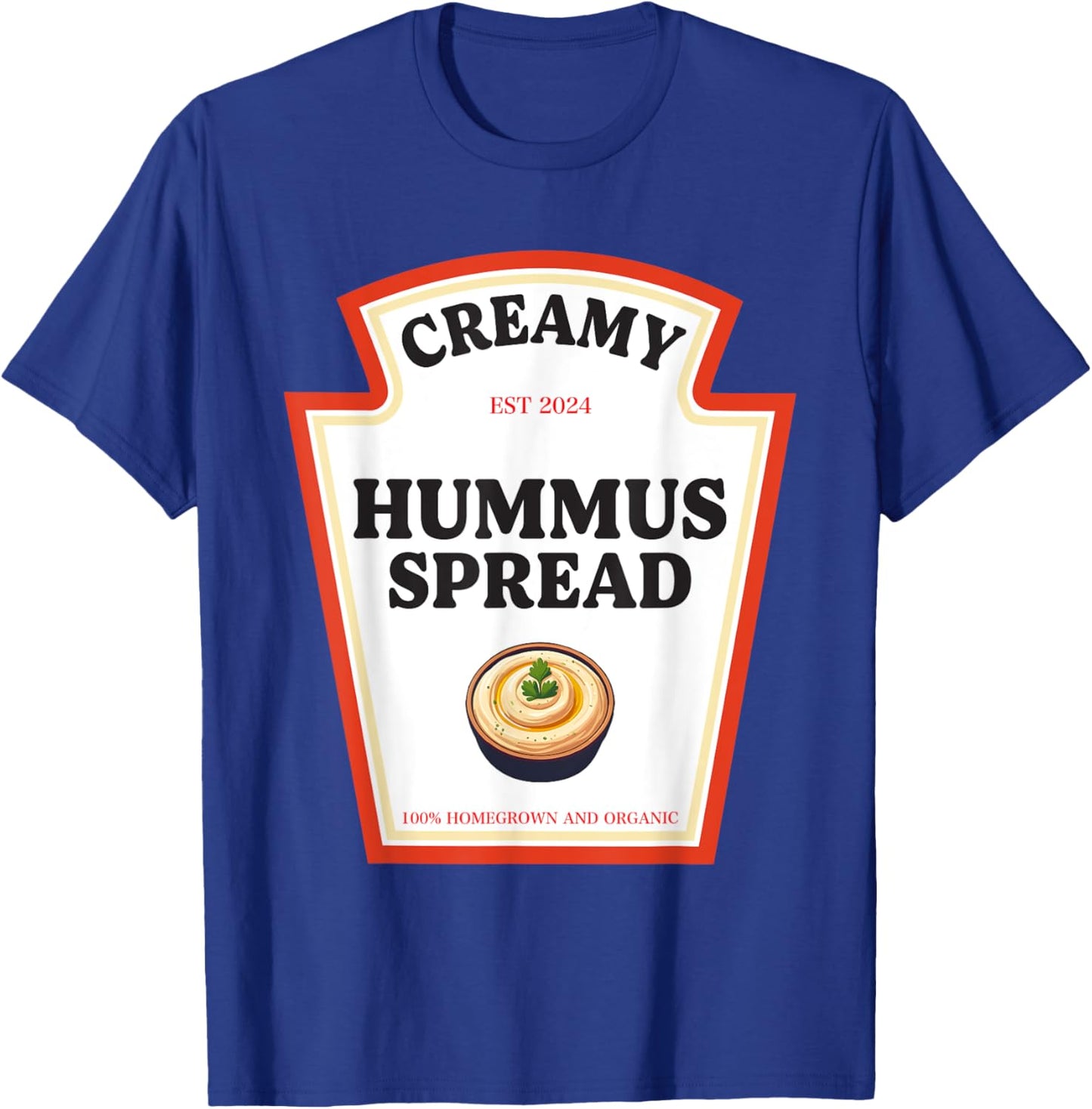 Creamy Hummus Spread Condiment Costume Party Matching T-Shirt - T-Shirt | Royal