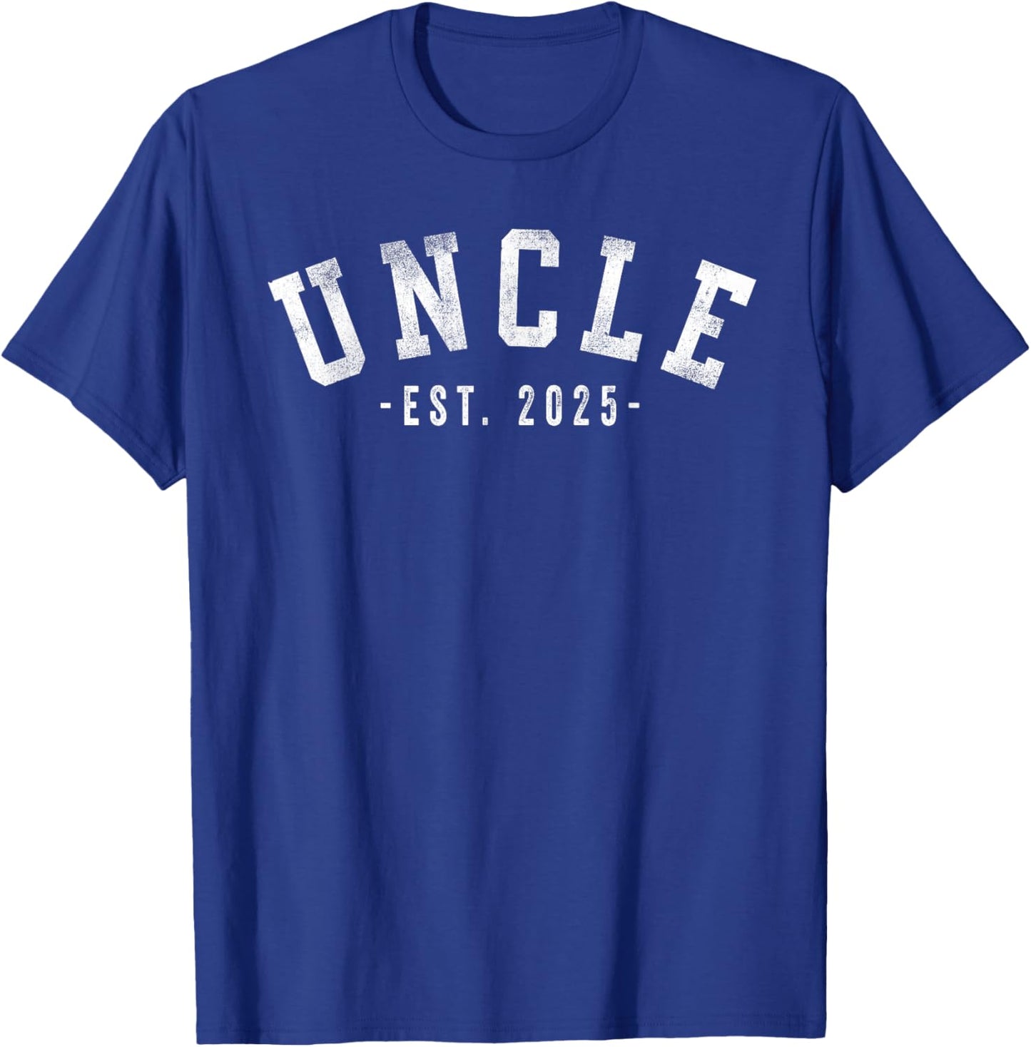 Uncle 2025 Uncle To Be New Uncle Gifts Classic Bold Font T-Shirt - T-Shirt | Royal